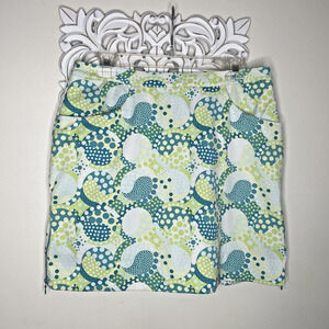 BETTE & COURT SKORT size 10 Shorts Skirt Golf Tennis Pickleball GREEN WHITE